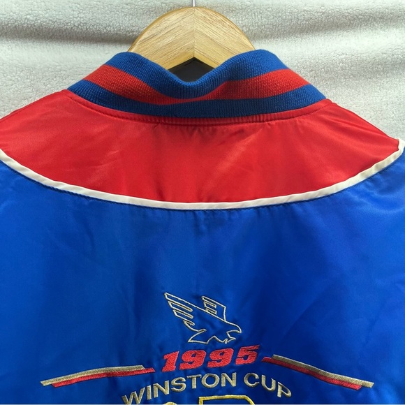 Jeff Gordon #24 Jacket 1995 Winston Cup Champion Nutmeg NASCAR Blue/Red XL - Picture 9 of 11